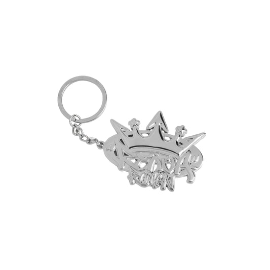 9090×令和ロマン King Logo Silver Keychain