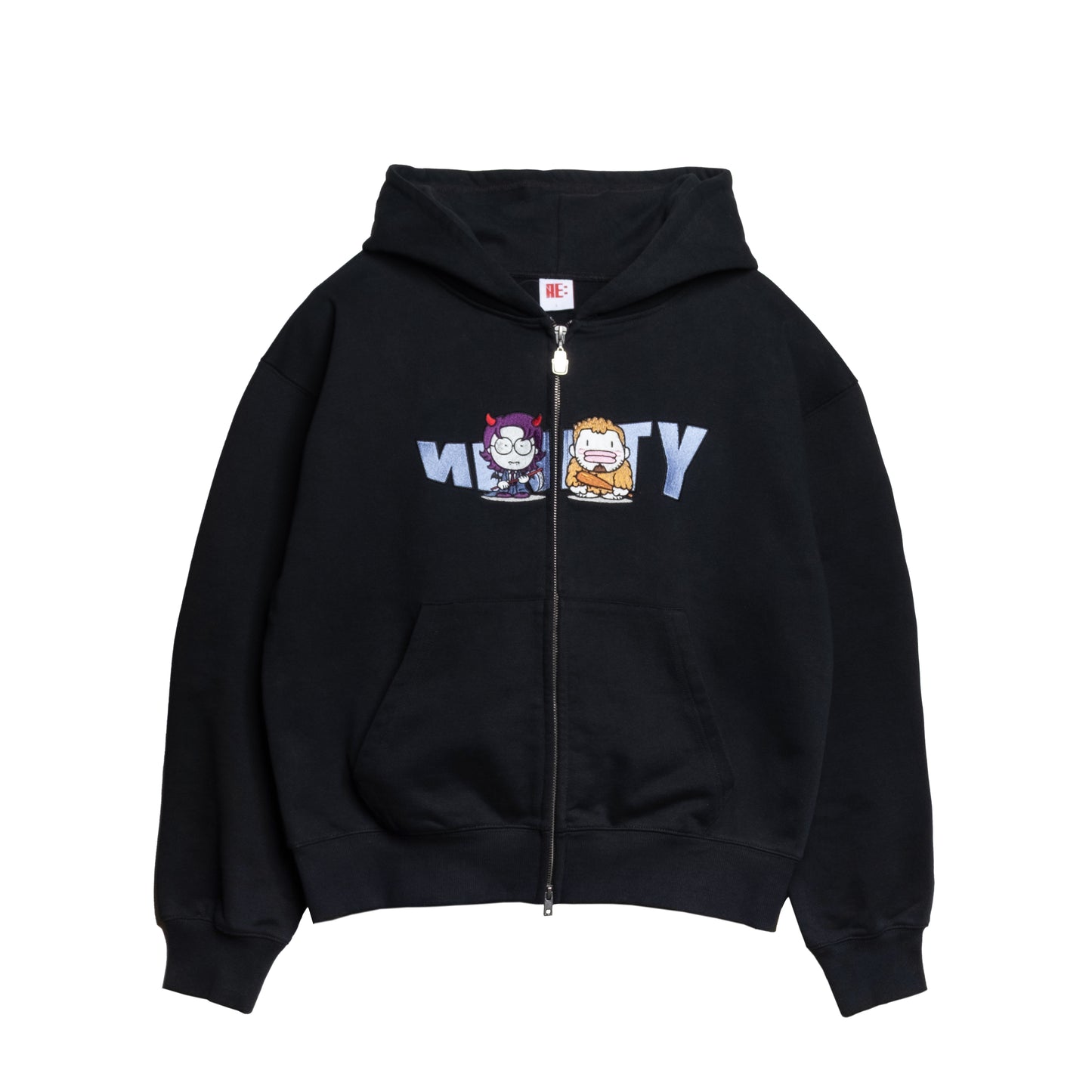 9090×令和ロマン Wavy NINETY Logo Zip Hoodie